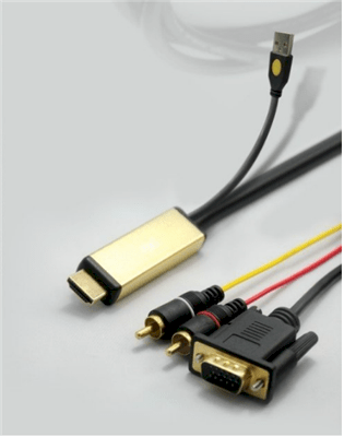 Cable HDMI to VGA and Audio Converter 2M