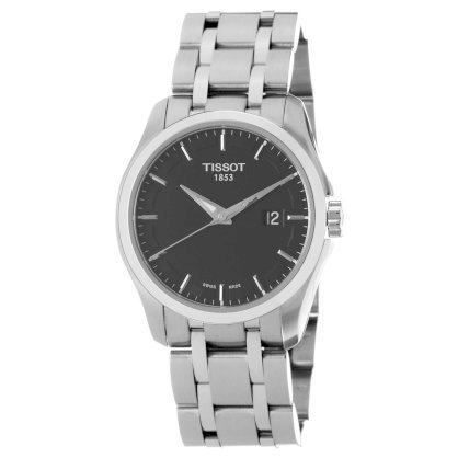 Tissot Men's T0354101105100 Couturier Black Dial Stainless Steel Watch