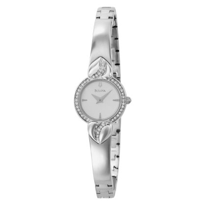 Đồng hồ Bulova Women's 96X111 Crystal Pendant and Bangle Set White Dial Watch