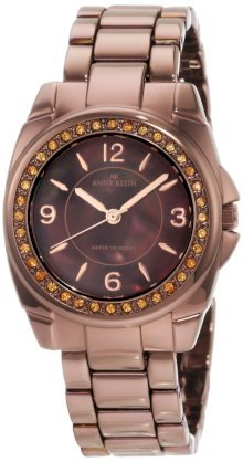 Đồng hồ AK Anne Klein Women's 10/9893BMBN Swarovski Crystal Accented Brown Ion-Plated Bracelet Watch
