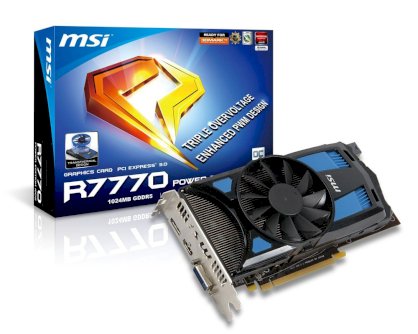 MSI R7770 Power Edition 1GD5/OC (AMD Radeon HD 7770, 1GB GDDR5, 128-bit, PCI-E 3.0)
