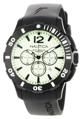 Nautica Men's N20059G BFD 101 Black Resin and Luminous Dial Watch
