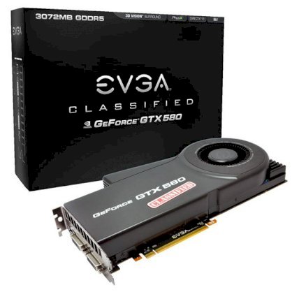 EVGA GeForce GTX 580 Classified 3072MB 03G-P3-1588-AR (NVIDIA GTX 580, GDDR5 3072MB, 384-bit, PCI-E 2.0)