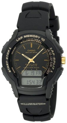 Casio WS300-1EV Men's Full LCD Ana-Digi Illuminator Sport Watch