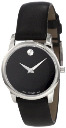 Movado Women's 0606503 Museum Stainless Steel Black Museum Dial Strap Watch