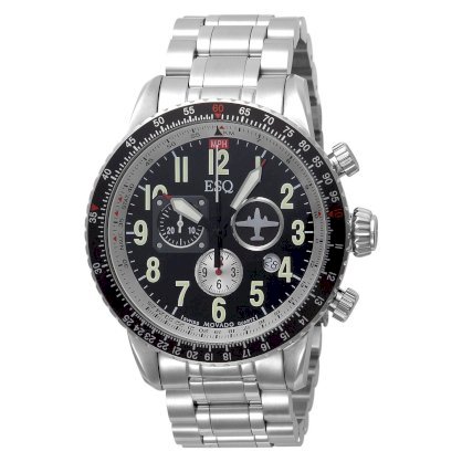 ESQ by Movado Men's 7301236 Beacon Stainless-Steel Bracelet Black Dial Watch