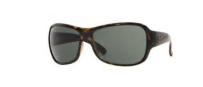 New RayBan Ray Ban RB 4097 710/71 Green/Grey Lens Dark Tortoise Frame Sunglasses 
