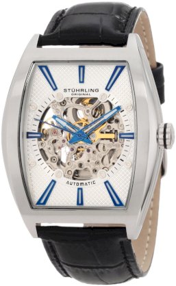stuhrling Original Men's 182C3.33152 Classic Millenia Master Automatic Skeleton Silvertone Watch Set