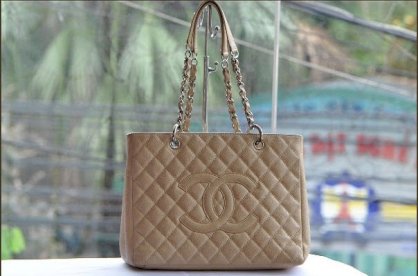Chanel classic caviar Grand shopping tote GST Shoulder bag phw beige T9142-14