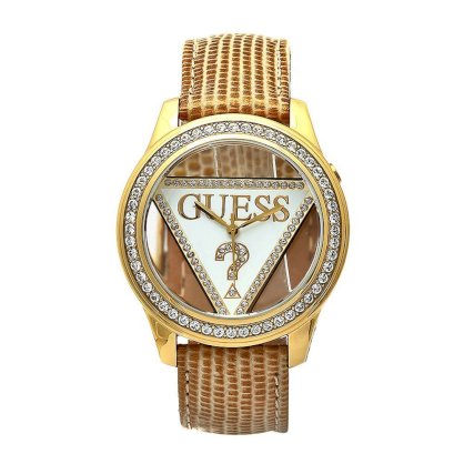 Đồng hồ Guess Women's W11128L1 Iconic Snakeskin Pattern Leather Transparent Dial Watch
