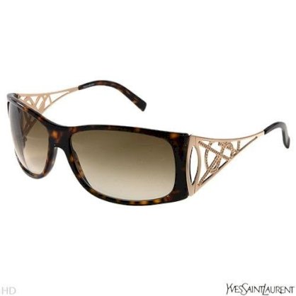 Yves Saint Laurent YSL6108-S Attractive Brand New Sunglasses With Genuine Crystals Length 5.5in