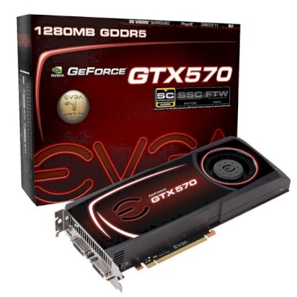 EVGA GeForce GTX 570 Superclocked 012-P3-1572-AR (NVIDIA GTX 570, GDDR5 1280MB, 320-bit, PCI-E 2.0)