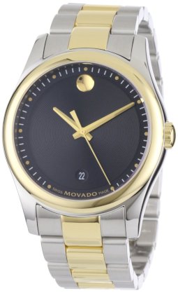 Movado Men's 0606483 Movado Sportivo Two-Tone Black Museum Dial Bracelet Watch