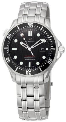 Omega Men's 212.30.41.61.01.001 Seamaster Black Dial Watch