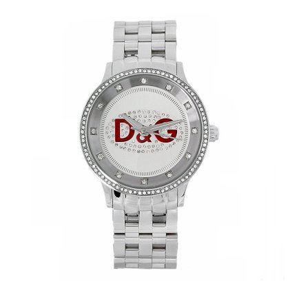D&G Dolce & Gabbana Women's DW0144 Prime Time Stainless Steel Red Crystal Accent Dial Watch
