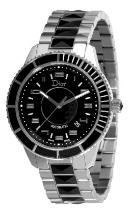 Christian Dior Unisex CD115510M001 Christal Diamond Black Dial Watch