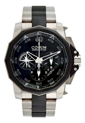 Corum Men's 75393506/V791AN Admirals Cup Chronograph 48 Black Dial Watch