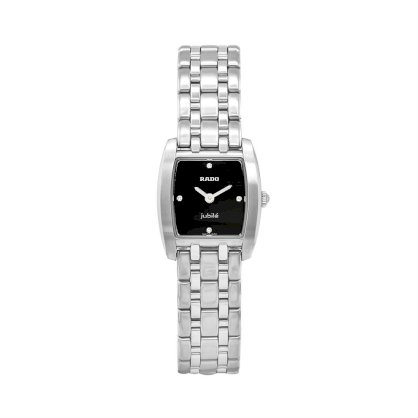Rado Women's R48752703 Jubile Stainless-Steel Quartz Black Dial Watch