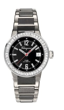 Ferragamo Men's F54MBA9209 S789 F-80 Automatic Luminous Black Diamond Watch