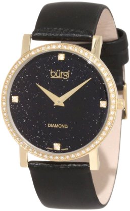 Burgi Women's BUR061YGB Swiss Quartz Diamond Strap Watch