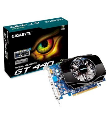 GIGABYTE GV-N440-2GI (NVIDIA GeForce GT 440, 2 GB, GDDR3, 128-bit, PCI Express 2.0)