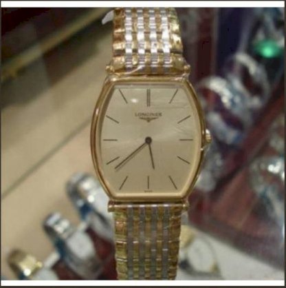 Đồng hồ đeo tay Longiness C007 Vỏ vàng - dây trắng