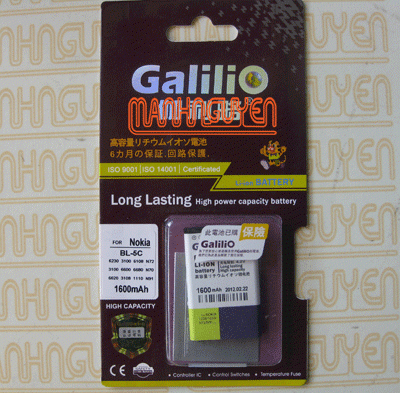 Pin Galilio cho Nokia 3100, 3120, 3600, 3620, 3650