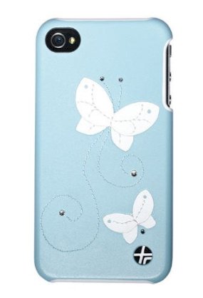 Nắp lưng Trexta Swarovski Crystal iPhone 4, 4S (Màu Xanh)