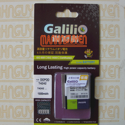 Pin Galilio cho HTC Touch 3G, HTCT3232, HTC Jade, HTC Jade 100, HTC Touch T3238