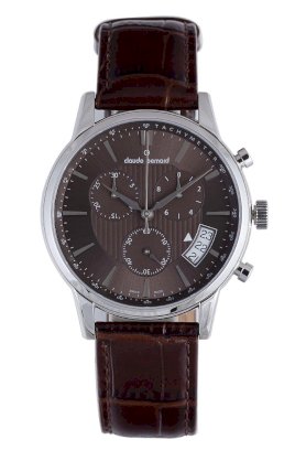Đồng hồ đeo tay Claude Bernard Men's 01002 3 BRIN Classic Brown Dial Chrono Tachymeter Big Date Watch