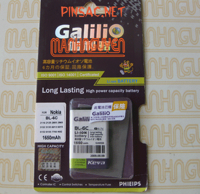 Pin Galilio cho Nokia 6256, 6275, 6275i, E50
