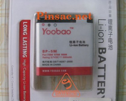 Pin Yoobao cho Nokia 6500 SLIDE, 6220 Classic, 5610 Xpress Music, 8600 Luna, 5700 Xpress Music