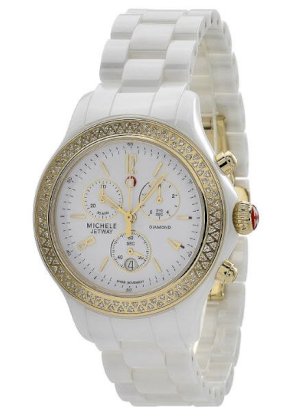 Michele Women's MWW17B000007 Jetway Diamond Bezel Watch