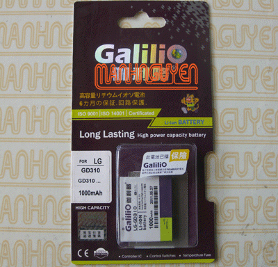 Pin Galilio cho LG GD710, GD710 Shine II, Shine II, Shine 2, GM310