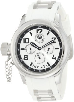 Invicta Women's 1812 Russian Diver Silver Dial White Polyurethane Watch