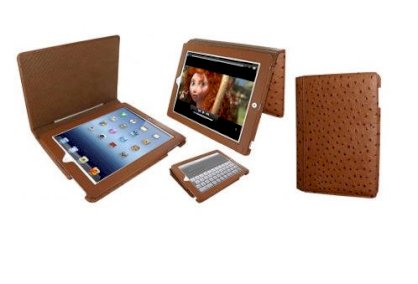 Case Piel Frama Ostrich Magnetic for iPad 2 -iPad 3