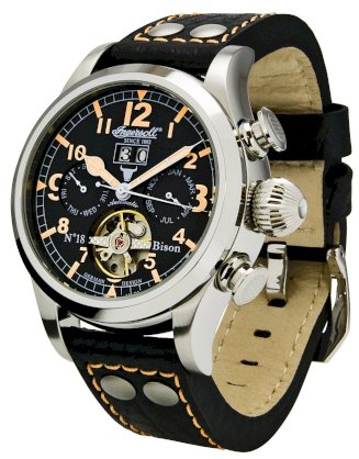 Ingersoll Men's IN4506BKOR Bison Number 18 Automatic Black Dial Watch