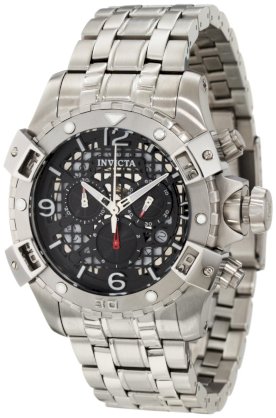 Invicta Men's 1229 Specialty Sea Thunder Chronograph Black Dial Stainless Steel Watch