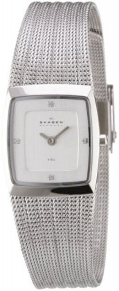 Skagen Denmark Womens Watch Striped Mesh Steel Womens Watch #380XSSS1