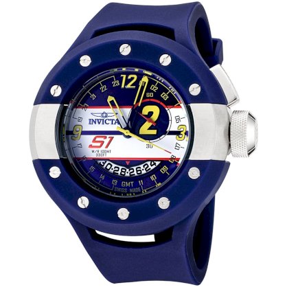 Invicta Men's 6641 S1 Rally Collection Race Circuit Edition GMT Blue Polyurethane Watch