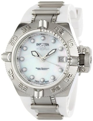 Invicta Women's 0539 Subaqua Noma IV Collection Stainless Steel and White Polyurethane Watch