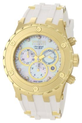 Invicta Men's 0525 Reserve Collection Specialty Chronograph Midsize White Polyurethane Watch