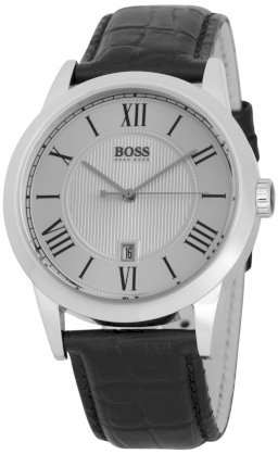 Hugo Boss Gents Stainless Steel Watch with Leather Strap 1512439