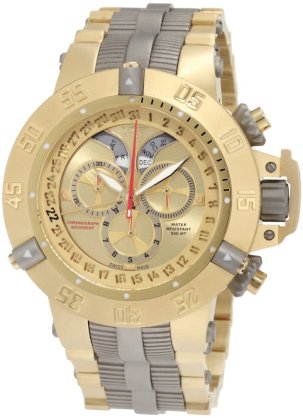 Invicta Men's 1570 Subaqua Noma III Chronograph 18k Gold Ion-Plated Stainless Steel With Titanium Trim Watch