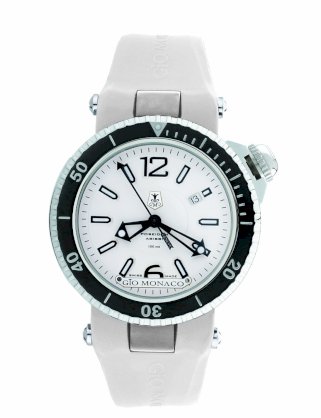Gio Monaco Men's 788-P05 Poseidon Abissi Automatic White Luminous Rubber Watch