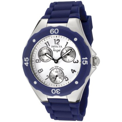 Invicta Women's 0703 Angel Collection Dark Blue Multi-Function Rubber Watch