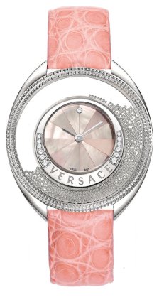 Versace Women's 82Q91D498 S111 Destiny Spirit Small Diamond Mother-Of-Pearl Pink Genuine Crocodile Watch