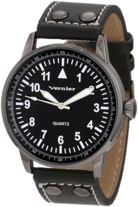  Vernier Women's VNR1077BK Easy Read Polyurethane Strap Quartz Watch