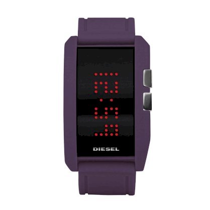 Diesel Watches Men's Purple Color Domination LED Digital Black Dial Watch