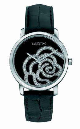 Valentino Women's V41SBQ9999SSA09 Rose Stainless Steel Diamond White Leather Watch